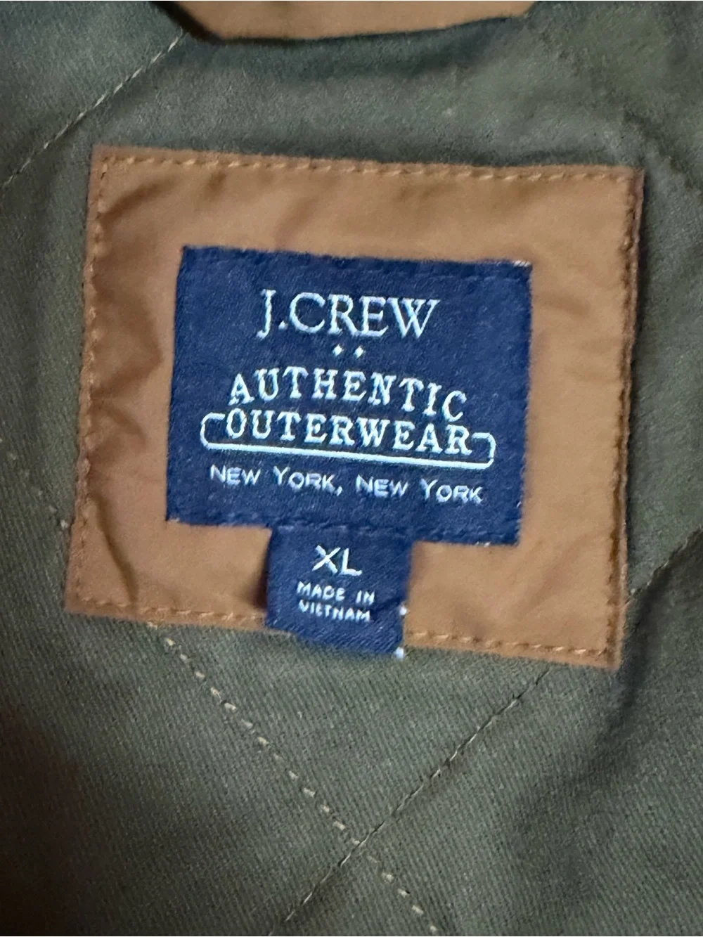 J. Crew Men's Quilted Rust Brown Vest